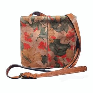 Patricia Nash Designs Granada Floral Spring Lily Leather Crossbody Flap Bag